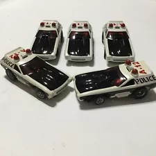 VINTAGE 5 PIECE GROUPING AURORA AFX A-12 POLICE CARS / SCREECHER / NEW OLD!!!!!