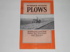 MCCORMICK DEERING Moldboard Disk Plows for Tractors & Horses 1930 Sales Brochure