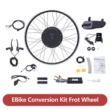 700C Electric Bicycle Motor Conversion Kit E Bike LCD Meter Hub Front Wheel US