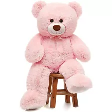 MorisMos Giant Teddy Bear Stuffed Animal 3 ft, 36'' Large Pink Teddy Bear,Big...