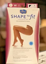 Shape to Fit Truly Sheer Fashion Pantyhose 15-20 20-30 mmHg - COLORS AND SIZES