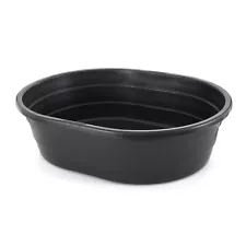 Little Giant 15 Gal Molded Poly Plastic Oval Stock Water Tank Trough,Black(Used)