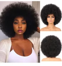 Black Giant Afro Wig Super Big Jumbo Disco 70s Costume Large Fro Curly Oversized