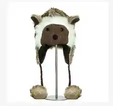 ADULT HEDGEHOG HAT knit animal hamster chinchilla Costume ski cap FL LINED toque