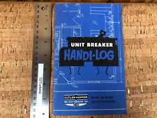 Cutler-Hammer Sales Guide for UNIT BREAKER 1950's