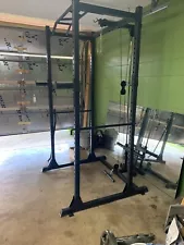 squat rack with weights used