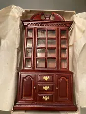 CONCORD DOLLHOUSE "MUSEUM QUALITY"MINIATURE CHINA CABINET #3818, M/OB, NICE!!