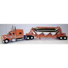 Trucks n Stuff Peterbilt 389 Tractor w/Pneumatic Semi Trailer Orng/Blue/White HO