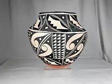 GREAT LARGE SIZE ACOMA PUEBLO POTTERY VASE OR BOWL 10 1/2" TALL X 11 1/4" ACROSS