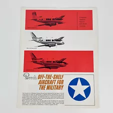 Vintage Beechcraft Aerospace Division Aircraft For The Military Sales Brochure