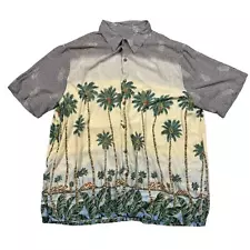 Hawaiian Shirt for Men XXL Batik Bay Button Down Vintage Rayon Summer Palm Tree