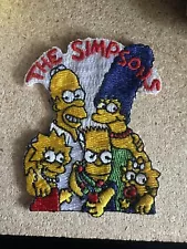 VTG The Simpsons Family Portrait Patch Homer Bart Marge Lisa Embroidered Iron On