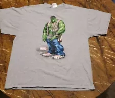 2003 Incredible Hulk Hip Hop Bling T-Shirt L Gray