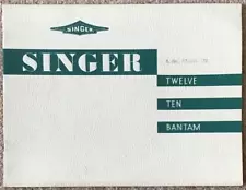 SINGER RANGE Car Sales Brochure For 1938 #EX/1938/2 BANTAM Super Ten TWELVE+