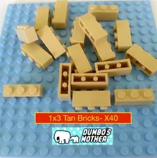 LEGO 1x3 Tan Bricks City Creator Modular Farm Landscaping 3622 NEW X40