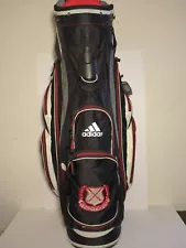 ADIDAS golf cart bag black Red shoulder strap rcooler pocket 14