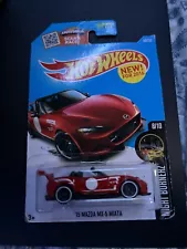 2016 ð¥HOT WHEELS ð 15 MAZDA MX-5 MIATA 8/10 NIGHT BURNERZ RED 88/250