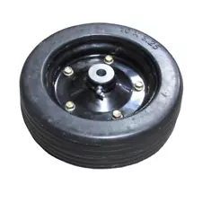 10" x 3.25" Finish Mower Wheel Solid Molded Tire W/ Bushings - Fits 5/8" Axle