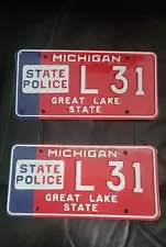 1976 Michigan State Police License Plates