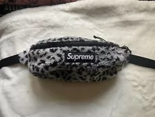 Supreme Leopard Fleece fanny pack, 100% authentic