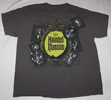 Disney Parks Haunted Mansion Portraits Gray T-Shirt Adult Large