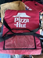 Pizza Hut Hot From The Hut Insulated Red Delivery Carry Bag Holds 6 Large Pizzas