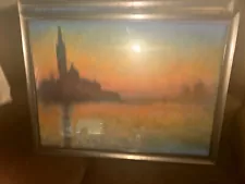 Framed Canvas Print San Giorgio Maggiore at Dusk (1908) by Claude Monet 20"x28"