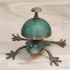 Brass Frog Style Ornate Hotel Front Desk Bell Vintage Sale Service Counter Bell