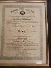 VNTG JACK DANIELS WHISKEY TENNESSEE SQUIRE DEED LETTER 1975