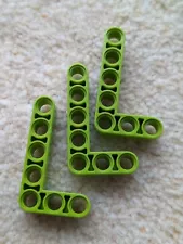 Lego 32526 Technic Beam 3 x 5 L-Shape Lime Green. 3 Pieces For Sale In One Lot