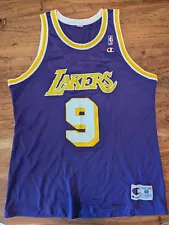 Vintage 90’s Champion NBA LA Lakers Nick Van Exel Jersey Size 48