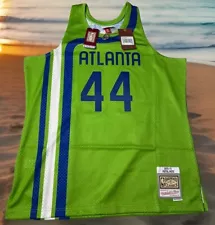 MITCHELL & NESS PISTOL PETE XL ATLANTA HAWKS $135 RETAIL SWINGMAN NWT HWC GREEN