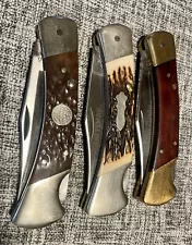 Camillus USA Folding Pocket Knives. Sears Craftsman. 3 Knives.