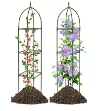 2 Garden Trellis For Climbing Plants Tower Obelisk 6ft Tall Vines Support Stand