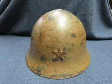 WWII JAPANESE ARMY TYPE 90 HELMET-ORIGINAL PAINT, STAR, & LINER