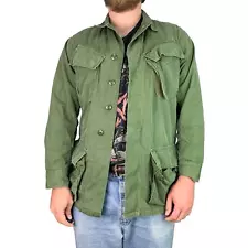 Vintage 60s Vietnam Era Military Fatigue Jacket