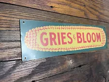 Vintage Corn Seed Sign Gries And Bloom Feed For Dairy Cows And Pig On Farm