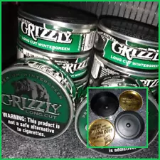 10 EMPTY GRIZZLY CANS for Crafts SMOKELESS, NO TOBACCO, TINS DIP SKOAL geo cache