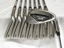 Used TaylorMade M4 Iron Set 4-AW KBS Max Stiff Flex Steel Shafts M-4 M 4 4-GW