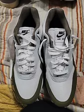 Nike Air Max 1 White Black Olive Men's Size 9