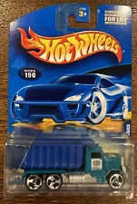 2001 Hot Wheels 1978 Peterbilt Dump Truck • Collector #190 • Blue/Aqua