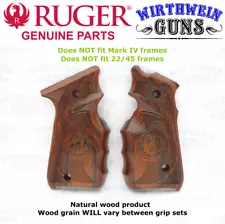 Factory RUGER Standard Frame Mark 3 Finger Groove Wood Grips Hunter MK3 MK III