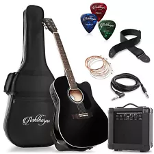 Thinline Cutaway Acoustic Electric Guitar Package with EQ & 10 Watt Amp