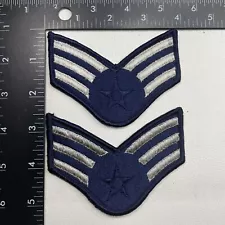 2 Patches OLD STYLE SENIOR AIRMAN Air Force Rank Insignia (Color Reg Size)O00K