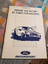 How to Prepare The Escort RS Turbo for Rallying Ford Motorsport Mk3 Tuning VGC