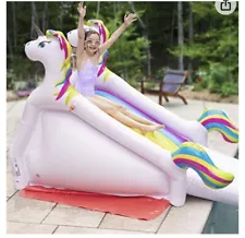 SCS Direct Inflatable Unicorn Water Slide 98 x 51 x 51