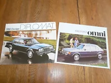 1982 Dodge Omni and Diplomat Sales Brochure - Vintage - Two for One