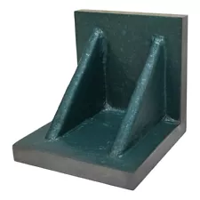 4 x 4 x 4" Machined Ground Angle Plate Webbed End Cast Iron