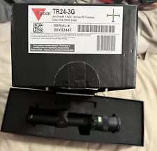 Trijicon TR24-3G AccuPoint 1-4x24 30mm German Reticle Riflescope LVPO + Mount