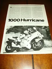 1987 HONDA HURRICANE 1000 ***ORIGINAL ARTICLE***